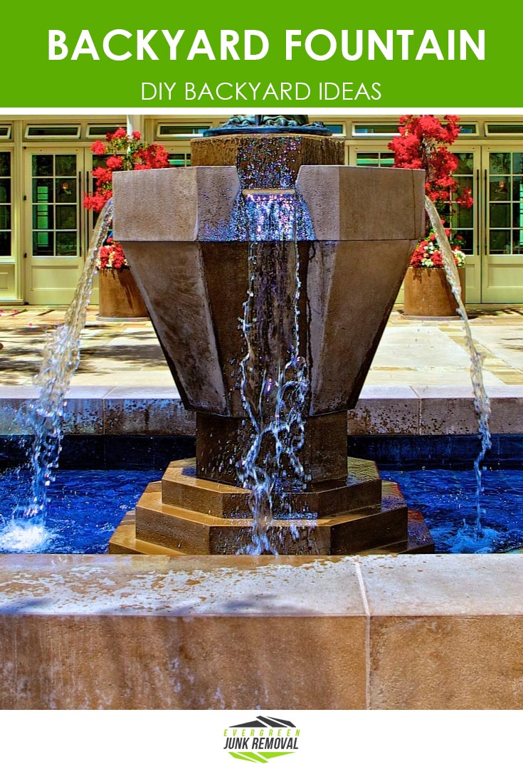 Backyard Fountain - Same Day Junk Removal - Junk Haulers: Evergreen Junk Removal Backyard Fountain