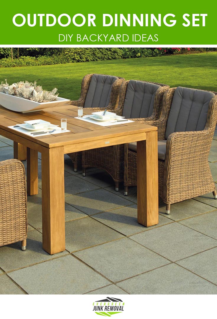Dining Set - Backyard Ideas - Same Day Junk Removal - Junk Haulers: Evergreen Junk Removal Dining Set - Backyard Ideas